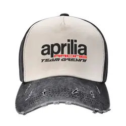 Baseball Cap Aprilia Motorcycle Moto Racing Team Merch Unisex Style Vintage Distressed Denim Snapback Cap