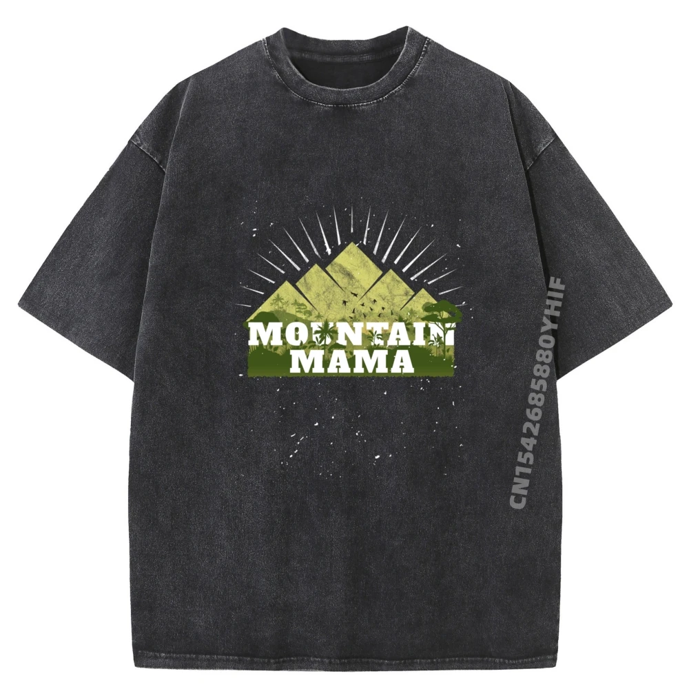 

Newest Printed Tshirt Nature Mountain Mama Hiking Grahpic Tee Shirt Mens Vintage Washed T Shirt For Men