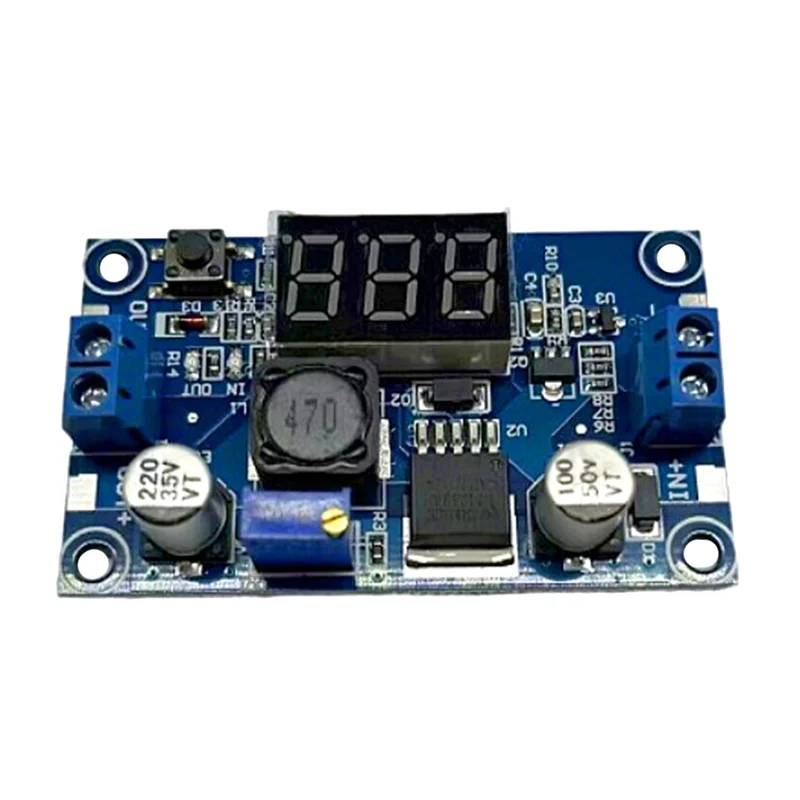 Regulador de tensão DC ajustável, LM2596 DC, LED Display voltímetro, adaptador de energia, 4.0-40 a 1.3-37V