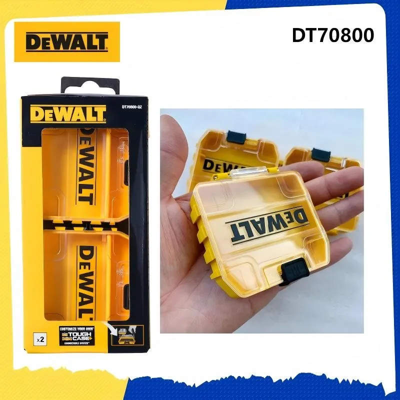 DEWALT DT70800 TSTAK Маленький ящик для инструментов — 2 оригинальных мини-хранения, штабелируемые, многофункциональные для отверток