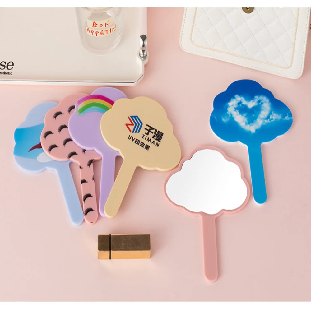 Mirror Portable Handheld Mirror Portable Makeup Mirror Chip Resistant For Girls Makeup Princess Parties