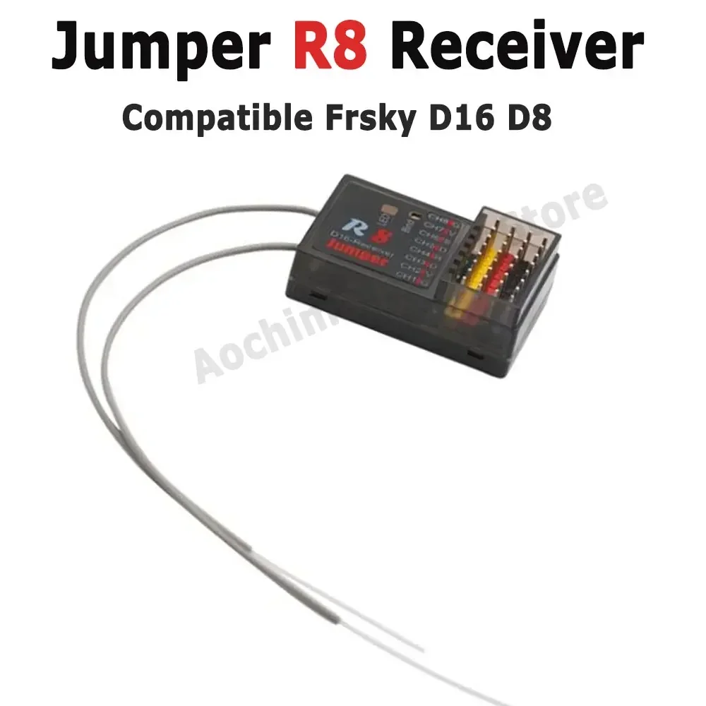 

Jumper R8 Receiver 16CH Sbus Compatible Frsky D16 D8 Jumper T16 T12 Mode Radio OpenTX for PIX PX4 Flight Control RC Drone