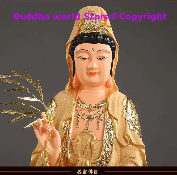 2025 large Southeast Asia Efficacious worship Buddha Guan yin PUSA Avalokitesvara HOME protection Store FENG SHUI gilding statue