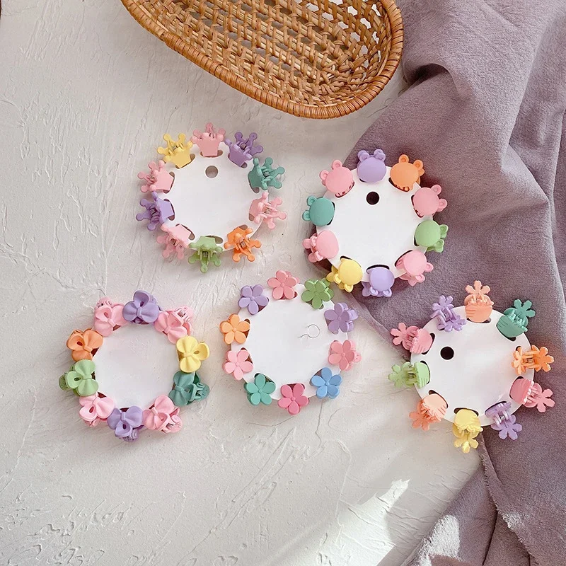 Mini süße Kirschblüte Halteklammer Mädchen süße geflochtene Haarnadel kleine Pony Clip Top Clip Prinzessin Haarschmuck Haar 10 TEILE/SATZ