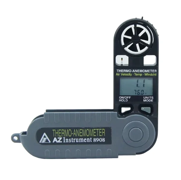 High Precision Folding Wind Speed Detector Digital Wind Speed Meter/ Fold-down Air Flow Meter AZ-8908