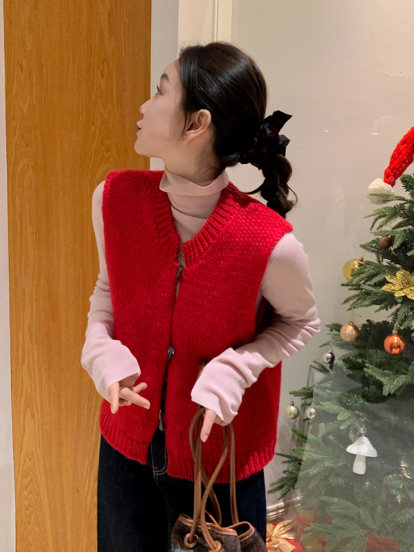 

Liberlin Knitted Woolen Vest oulder Widthened Svel Winter Top for Women Casual Sle round Ne Design Winterwear