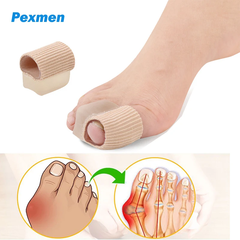 Pexmen z miękkim żelem Toe Spacer separatory korektor Bunion na nakładające się palce palucha Bunion ulga w bólu pielęgnacja stóp Protector