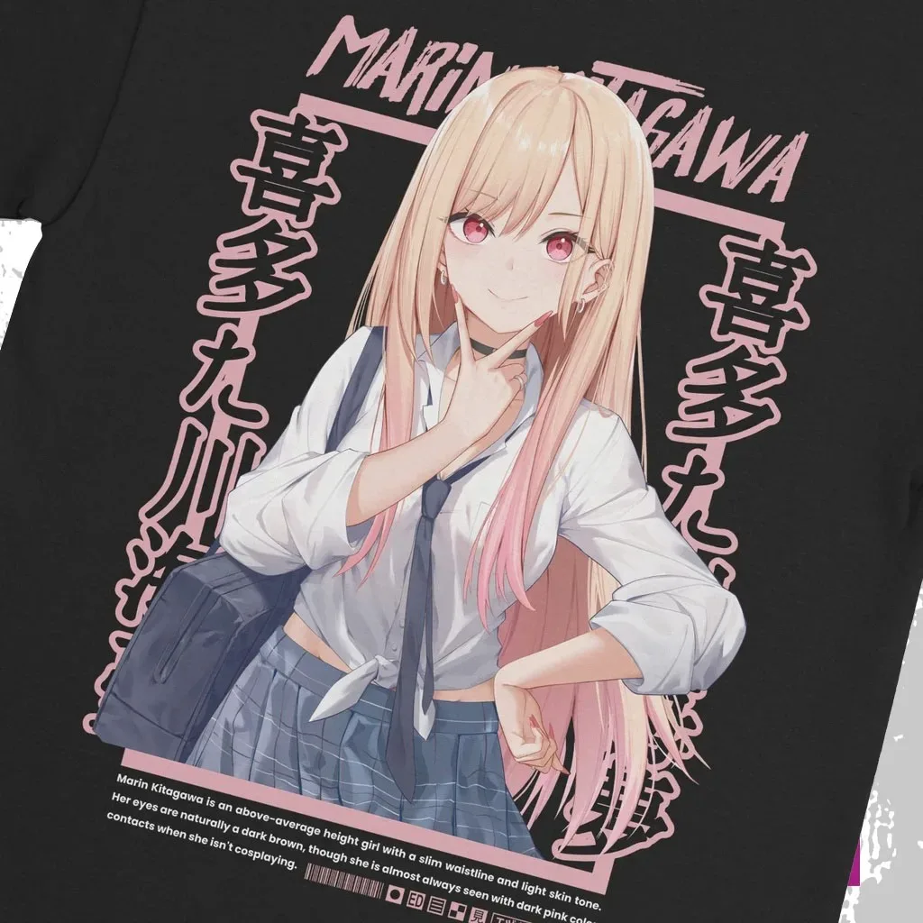 Summer Fashion Trendy T-shirt Distro Sablon MARIN KITAGAWA MY DRESS UP DARLING T-shirt Men Women Anime Jepang Streetwear Y2K