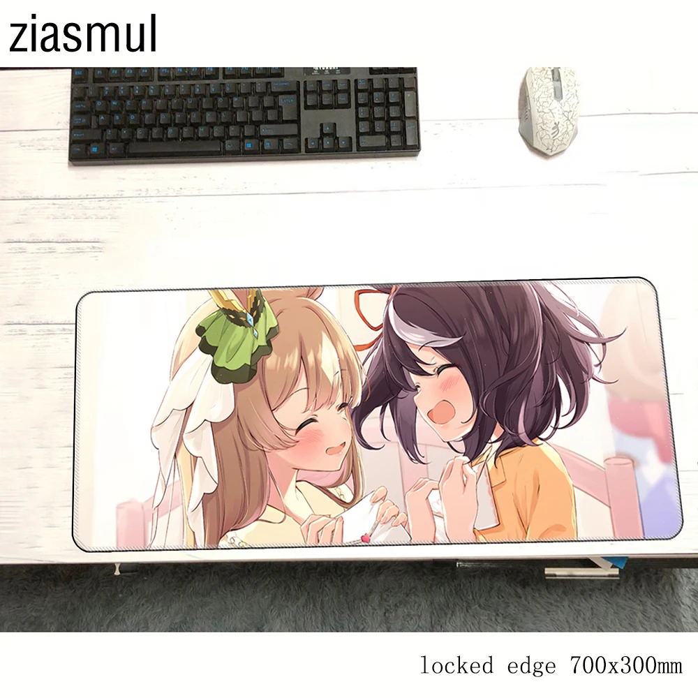 

Uma Musume Pretty Derby Mouse Pad Gamer 70x30cm Gaming Mousepad Pc Notbook Desk Mat Locked Edge Padmouse Game Gamer Mats Gamepad