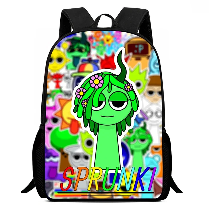 Mochila S-Sprunki กระเป๋านักเรียนเด็ก,การ์ตูนเด็กโรงเรียนกระเป๋าเป้สะพายหลังสําหรับเด็กผู้หญิง,น้ําหนักเบาทนทาน Bookbag สําหรับโรงเรียนอนุบาล