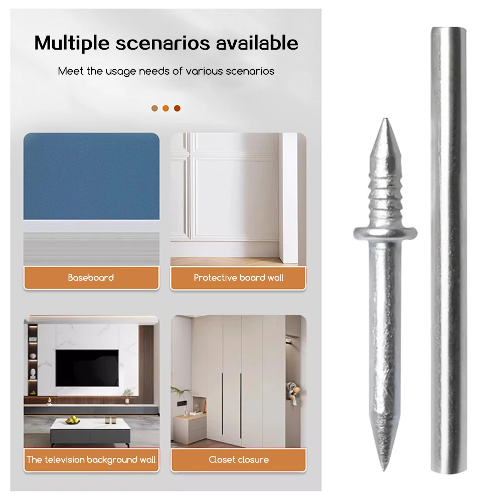 Trace-Less Nails Seamless Double Head Nails Skirting Boards Invisibles Safety Screws With Double Head Nails Home Improvement