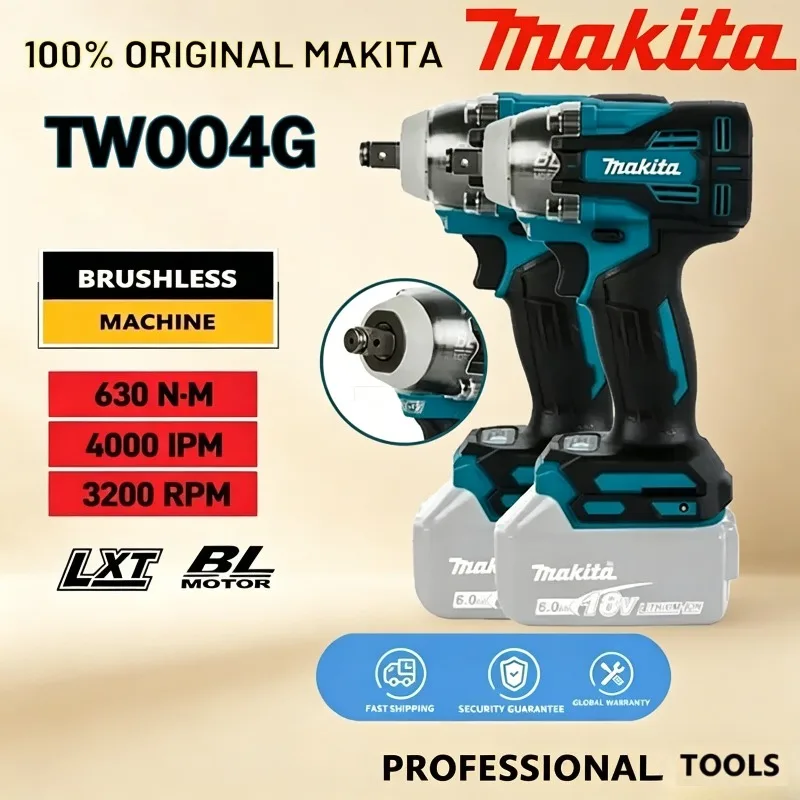 

Makita TW004G Brushless 630N.m Screwdriver Machine Cordless Electric Screwdriver Rechargable Drill Driver For Makita 18V Battery