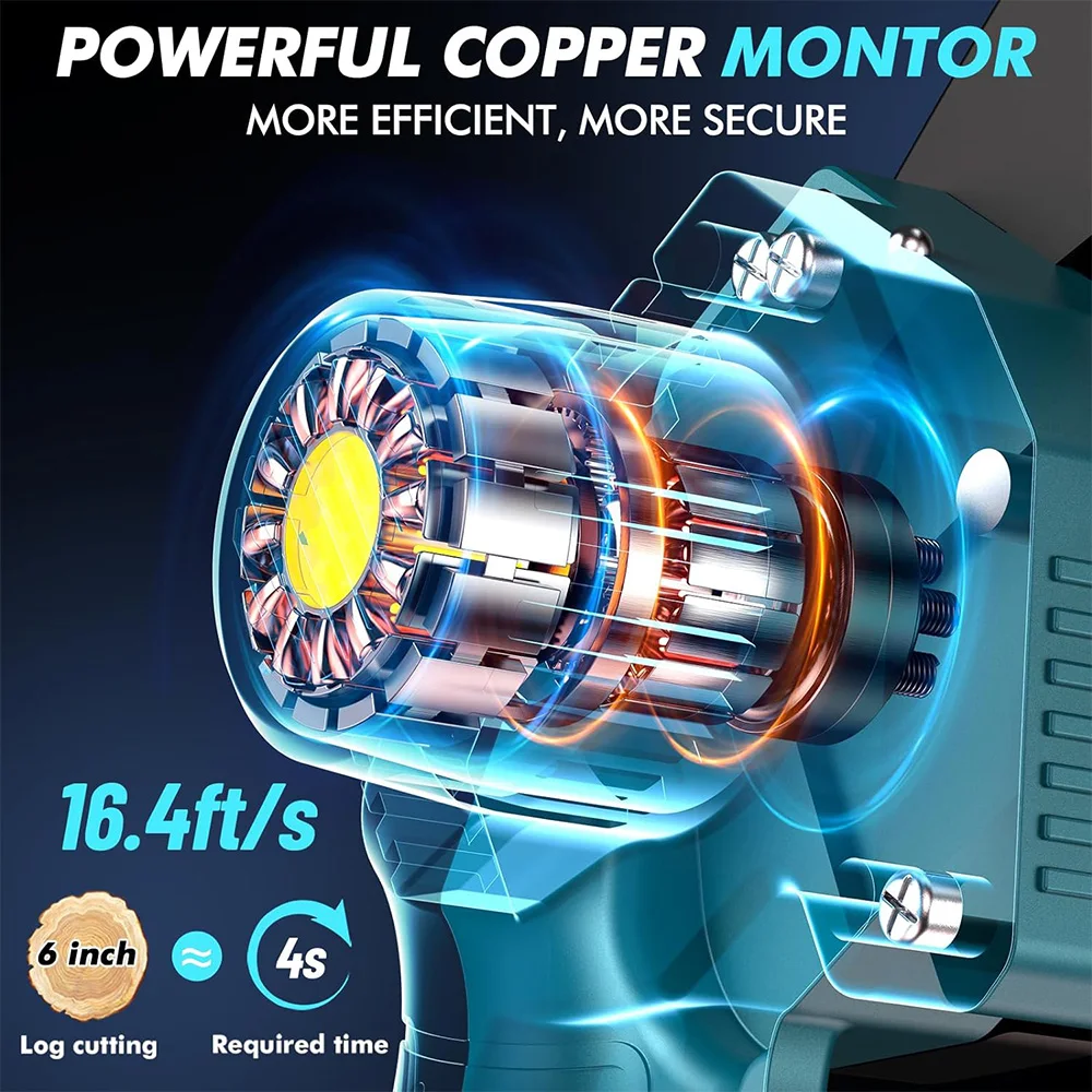 Seesii Mini motosega a catena a batteria da 6 pollici Sega a catena elettrica per tagliare l'albero Taglio del legno per batteria Makita 18V I migliori regali