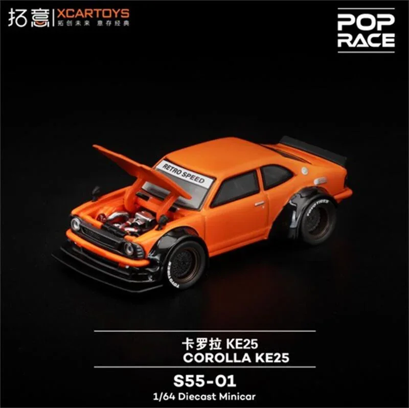 

PreSale S55-01 Xcartoys x POP RACE 1:64 KE25 Corolla Die-Cast Car Model Collection Miniature