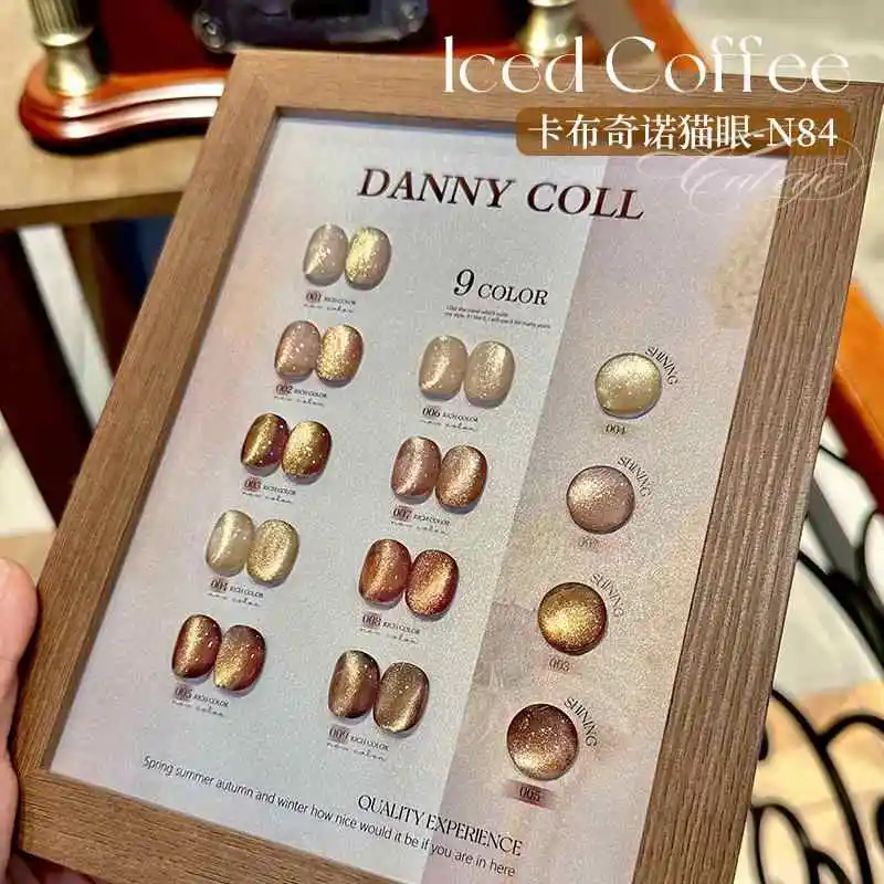 Danny coll Coffee color 9 colors Cat eye Nail gel 2024 New Hot sale Fashion Nail art kit Non-toxic UV gel Nail salon Wholesale