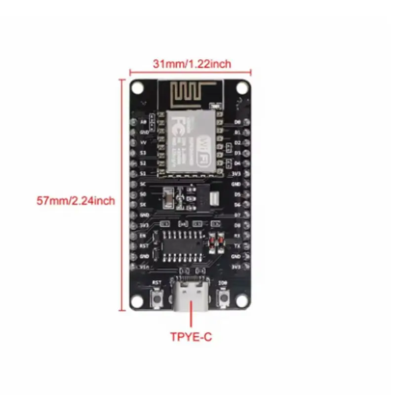 1-10 قطعة ESP8266 المنفذ التسلسلي واي فاي وحدة NodeMCU Lua V3 لوحة تطوير إنترنت الأشياء واجهة TYPE-C CH340