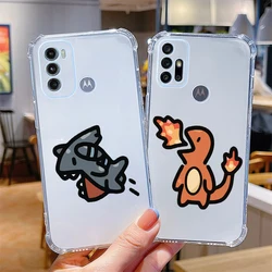 G60 Cute Cartoon Transparent Phone Case For Motorola Moto G60 G34 G60S G40F G72 G42 G62 G53 G84 G34 G82 G24Power G54 G41 Cover