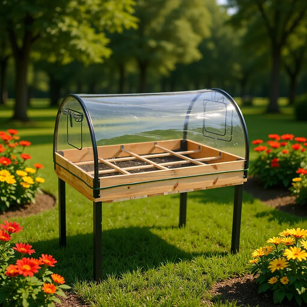 Mini Insulation Shed Household Flower Pot Rack Seedling Insulation Room Outdoor Flower Rack Balcony Warm Flower Room Rainproof