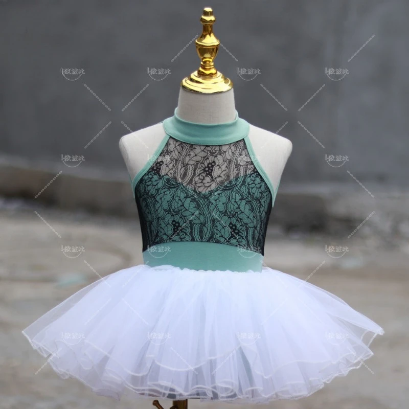 Roupa de Dança Infantil, Roupa de Treino de Meninas, Sem Mangas, Vestido Latino, Saia Princesa, China, Verão