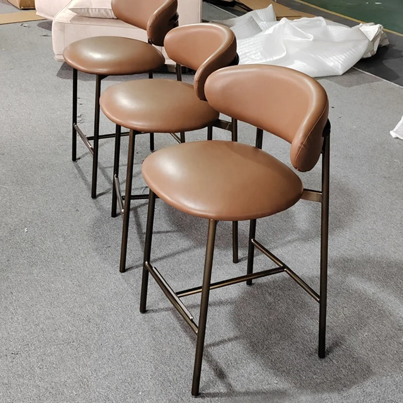 Tabouret de bar avec cadre en bois massif, meubles de maison personnalisés, chaises hautes de restaurant et de cuisine, luxe, offre spéciale