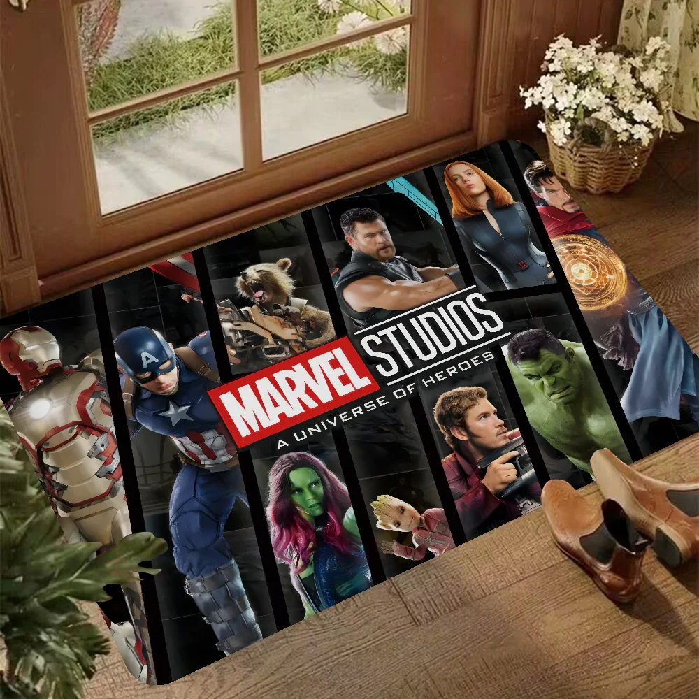 Hot Movie M_Marvels logo Floor Mat Kids Room Bedroom Decoration Balcony Anti-Slip Doormat Living Room Welcome Rug