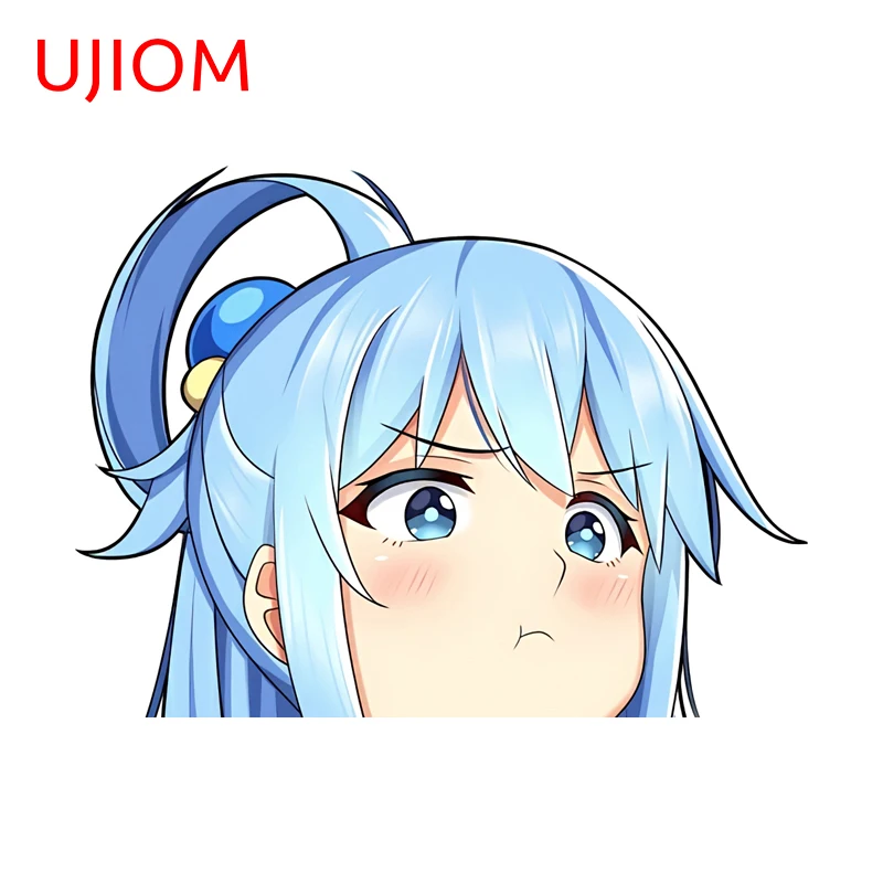 UJIOM Peeker Animation Aqua Wall Sticker Artistic Scratch Proof Vinly Decal Suitable For Unique Game Room Decor Accessories