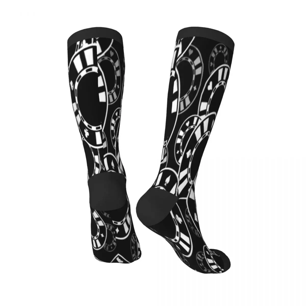 Unisex Socks Breathable Long Business Harajuku Socks Casino Poker Chips Icon Sox Sokken for Outdoor Sports image 4