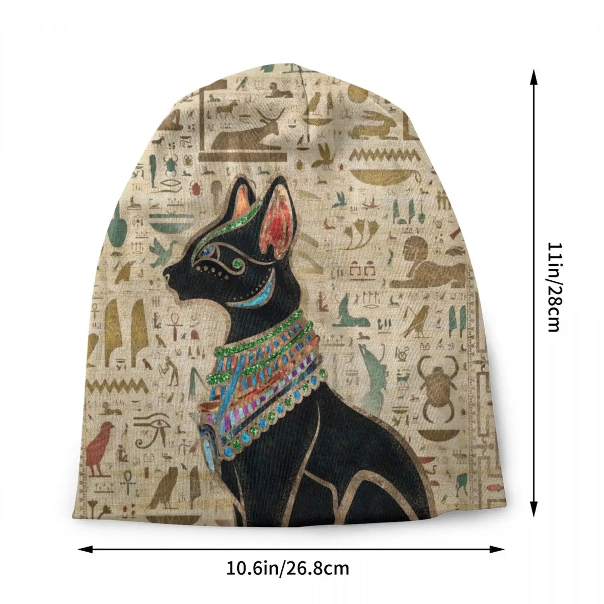 Egyptian Bastet Cat Skullies Beanies Caps Men Women Unisex Outdoor Winter Warm Knitted Hat Adult Ancient Egypt Art Bonnet Hats