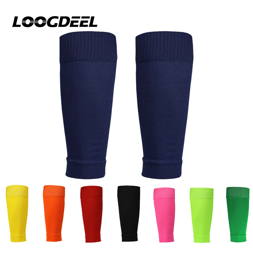 

Loogdeel Эластичные футбольные щитки для голени для взрослых и детей, мужчин, большие размеры, чехол для ног с рукавами до икры, спортивные футбольные подушечки, защита от ударов мяча