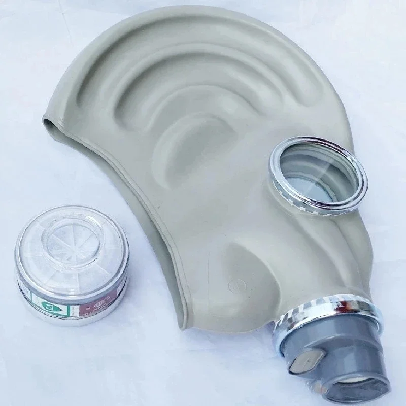 Masque à gaz chimique 2 en 1, style classique, matériau en caoutchouc, protection complète du visage, industriel, peinture en aérosol