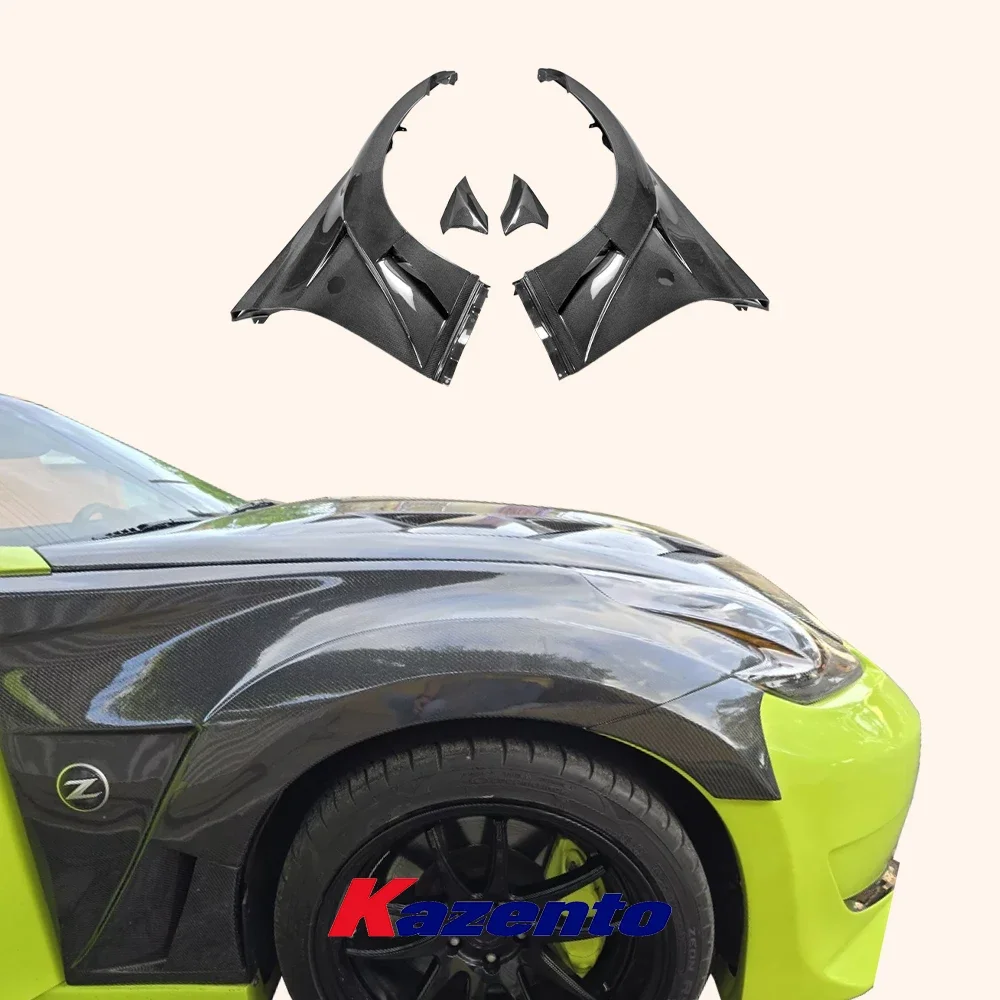 

For Nissan 09 Onwards 370Z Z34 Vrs Style Front Fender With Front Bumper Extension Carbon Fiber