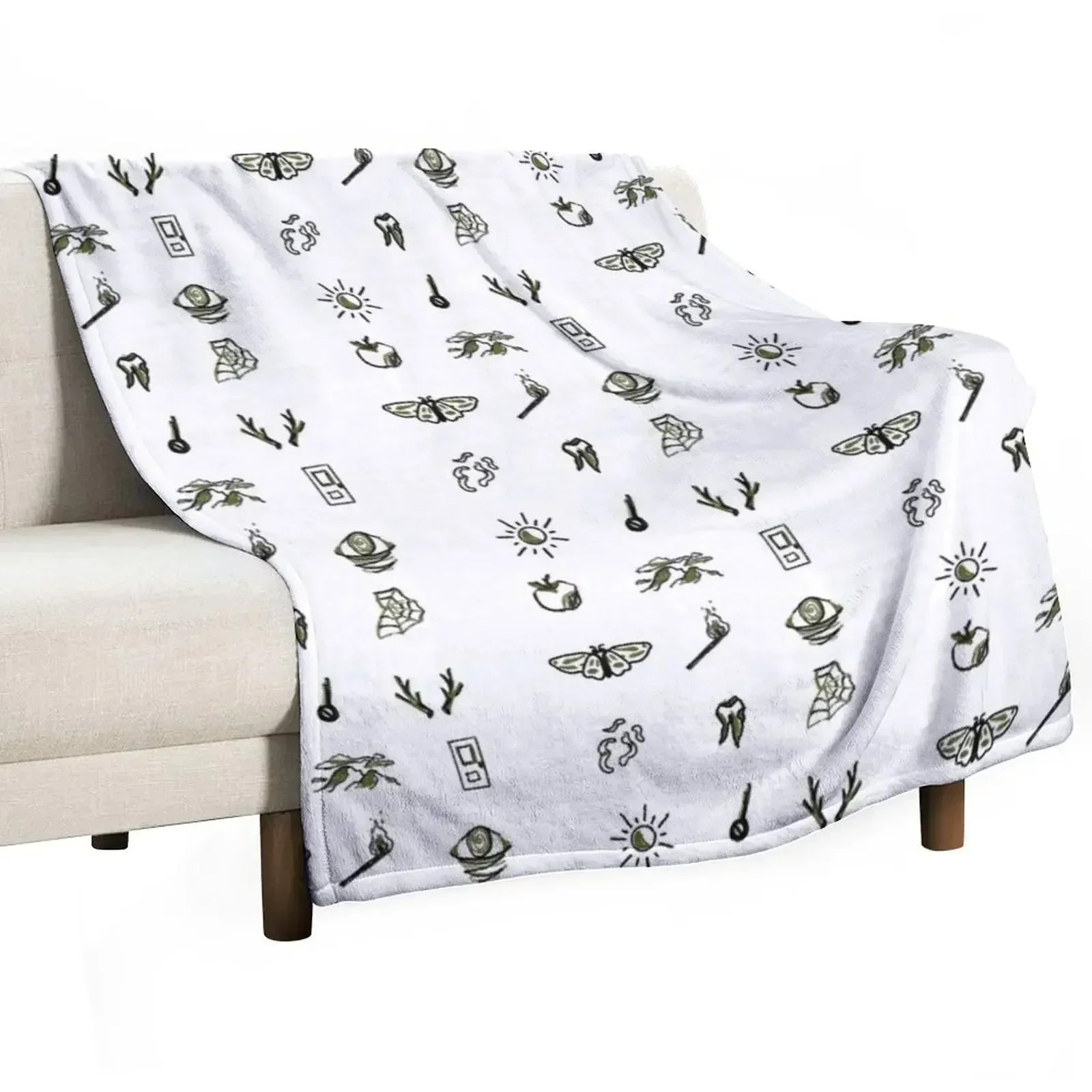 Magnus Archives fears / entities green Throw Blanket for babies bed plaid Loose Warm Summer Quilt Blankets