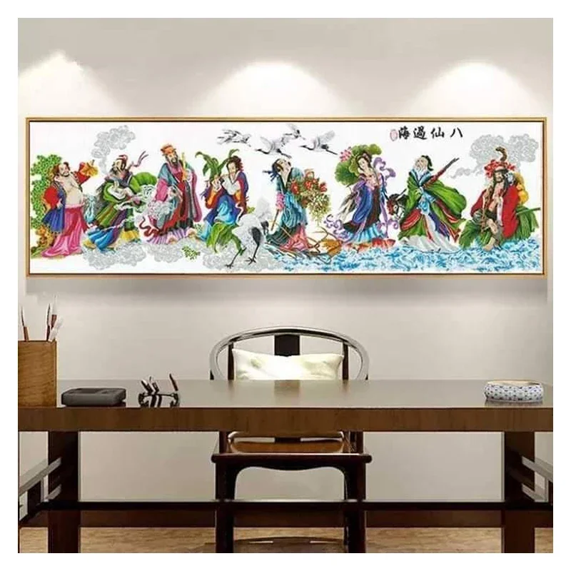 

Amishop Gold Collection Counted Cross Stitch Kit Eight Immortals Fairies Goddess Fairy Soaring Over The Ocean Dome 101101