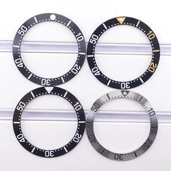 38.4mm Ceramic Stainless steel Bezel Insert Men's Automatic Watches Rings For 40.5mm Luxury nh35 nh36 Cases Accessory Parts