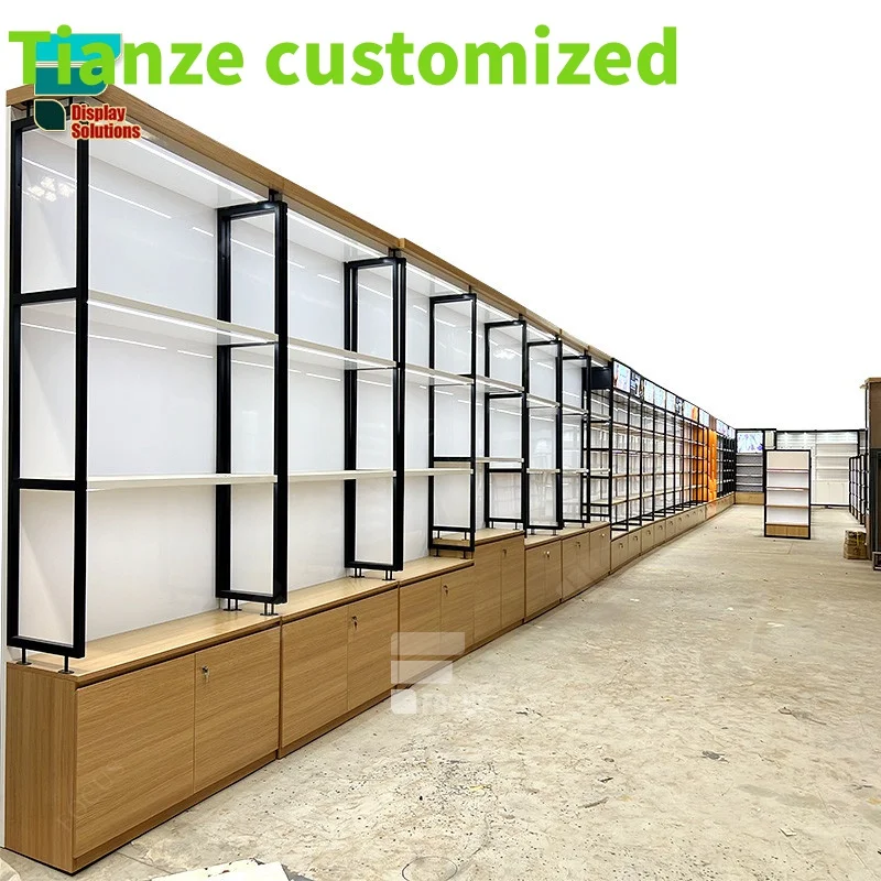 

Customized-Beauty Salon Retail Counter Hair Showcase Design Display Racks Wig