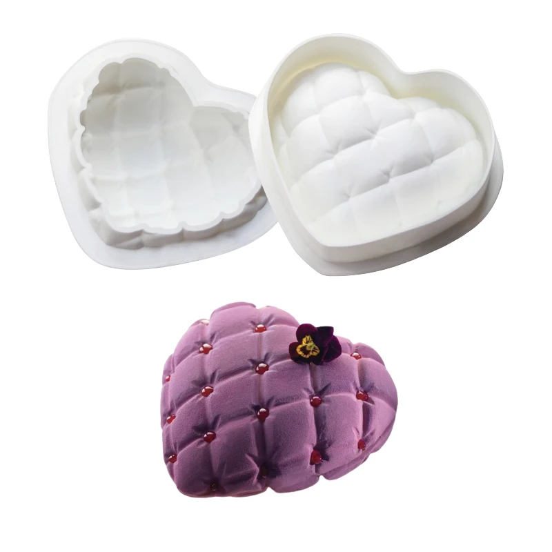 Hochzeit Valentinstag Herzförmige Silikon Kuchen Form Küche Liefert Mousse Kuchen Formen Dessert Backen Werkzeuge Gebäck Backformen