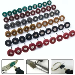 25Pcs Schuursponsje Voor Mini Boor Schurende Borstel 3Mm Schacht Buffing Wiel Nylon Fiber Slijpen Schuren Hoofd Polijsten gereedschap