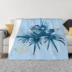 Blue Dragon,Glaucus Atlanticus Sea Slug Blanket Bedspread On The Bed Travel Blanket Queen Bed Baby Blanket