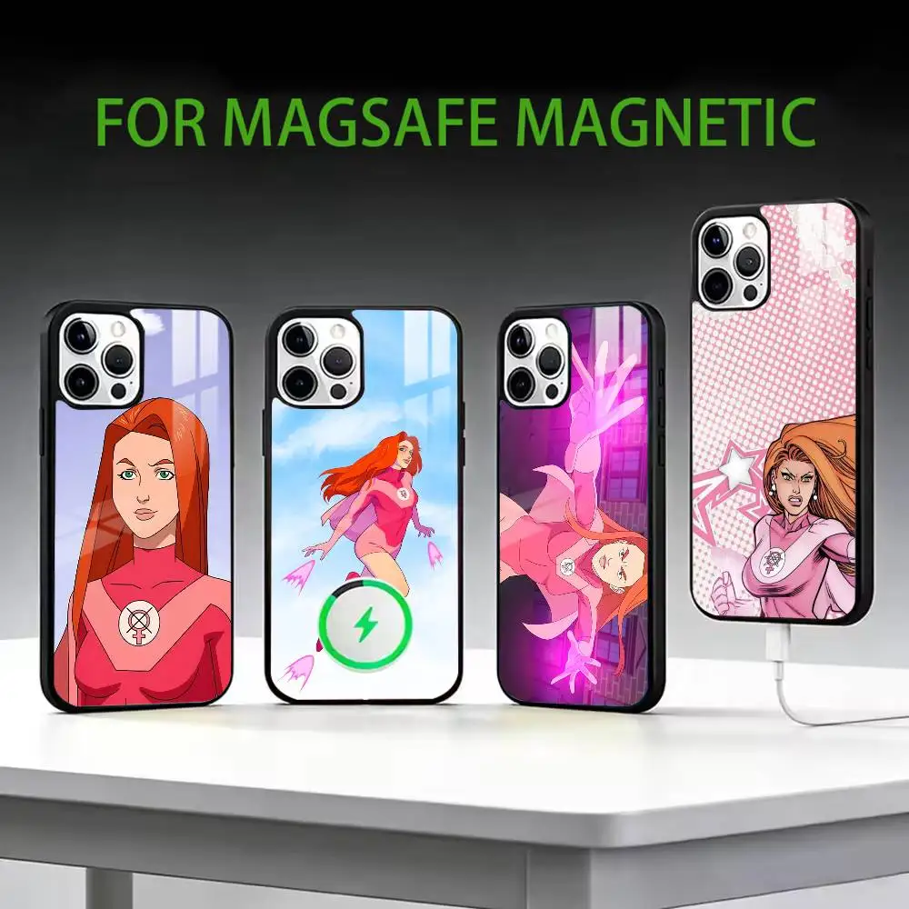 

I-Invincible Season 2 Atom Eve For Phone Case For iPhone17,16,15,14,13,12,11 Plus,Pro Max Magnetic For Magsafe Wireless Charging