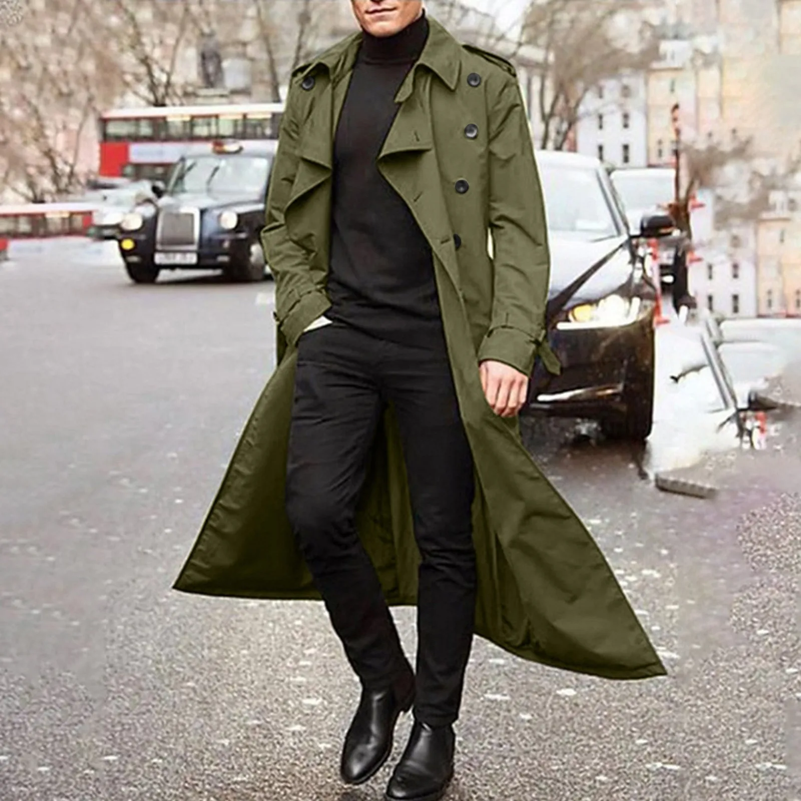 Windbreaker Spring Autumn Long-slevee Extra Long