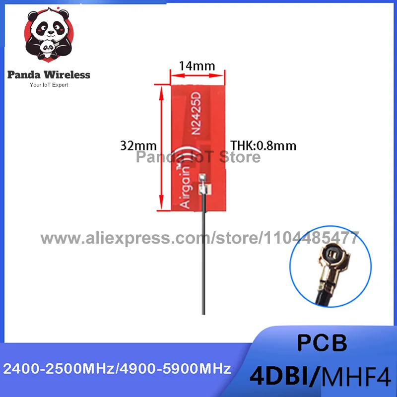 antena-de-remendo-pcb-de-banda-tripla-2-pecas-24ghz-5ghz-58ghz-com-design-flexivel-fpc-conector-mhf4-para-equipamentos-de-rede-sem-fio