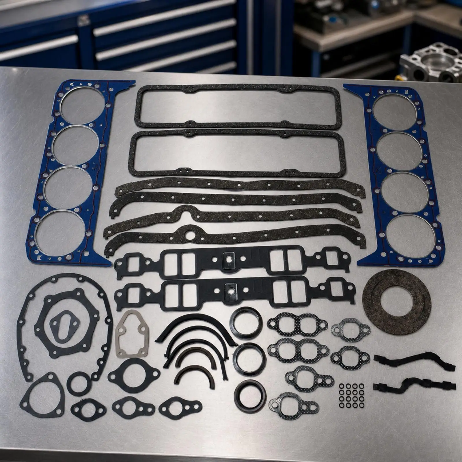 Engine Overhaul Gasket Set Complete SBC Gasket Kit Multi-Component for Mechanics