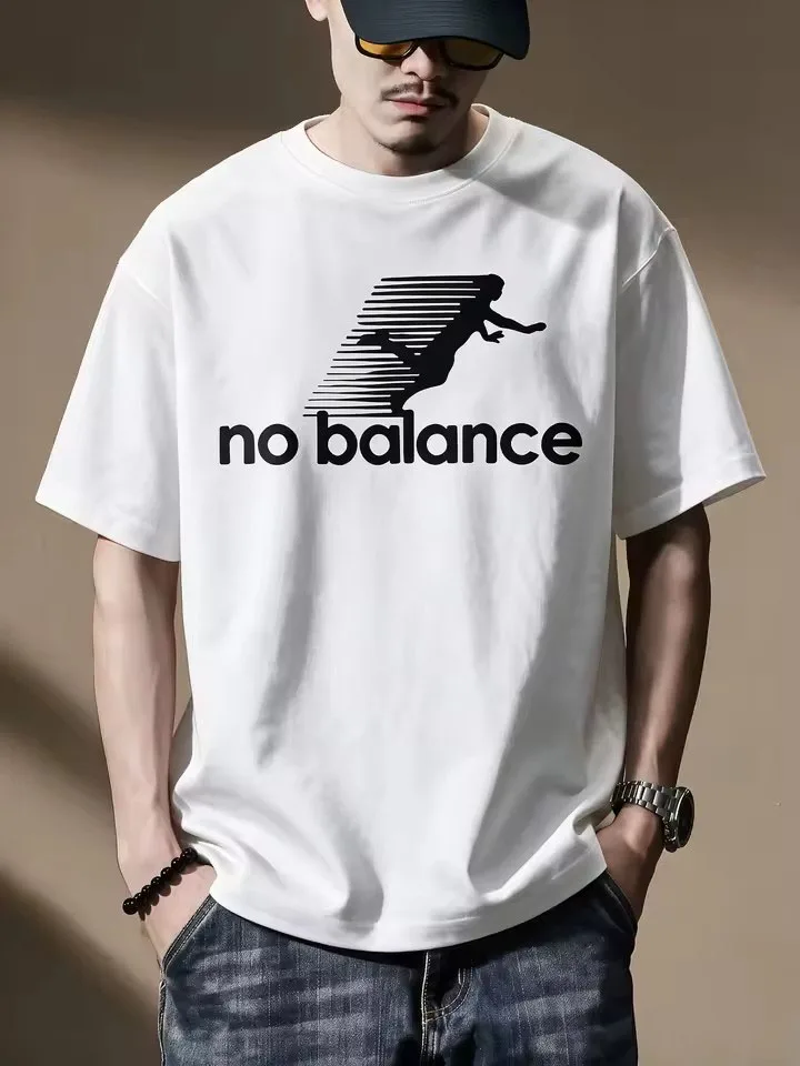 Herren-T-Shirt „No Balance“ mit humorvoller Grafik – Lässiges Streetwear-Kurzarm-T-Shirt mit Spruch, Y2k-Cartoon-Comic, Damen- und Herrenkleidung, Oberteile – Detail 18