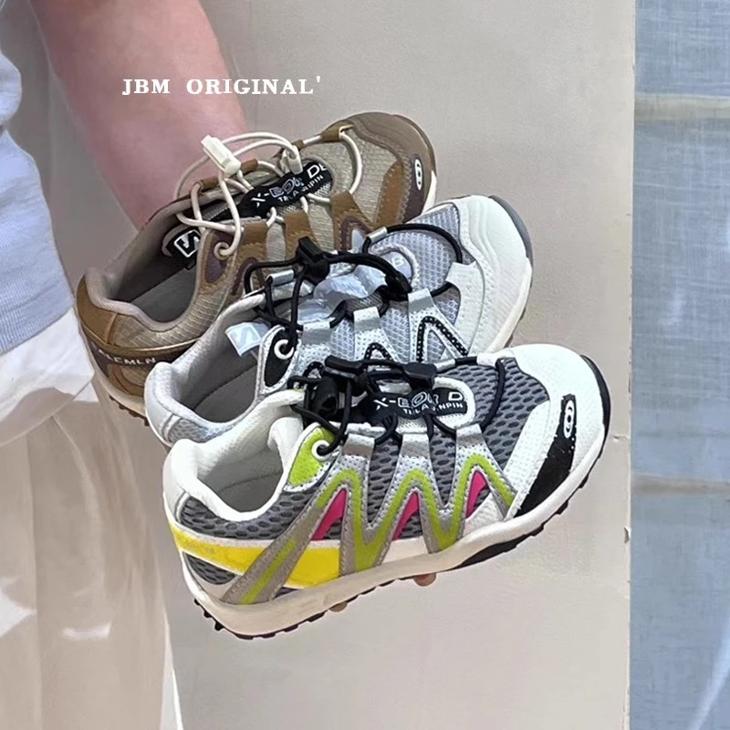 

Fashionable Breathable Kid Shoes Light Non Slip Casual Sports Shoes Lace Up Boys Girls Hiking Non-slip Sneaker Vulcanized Shoes