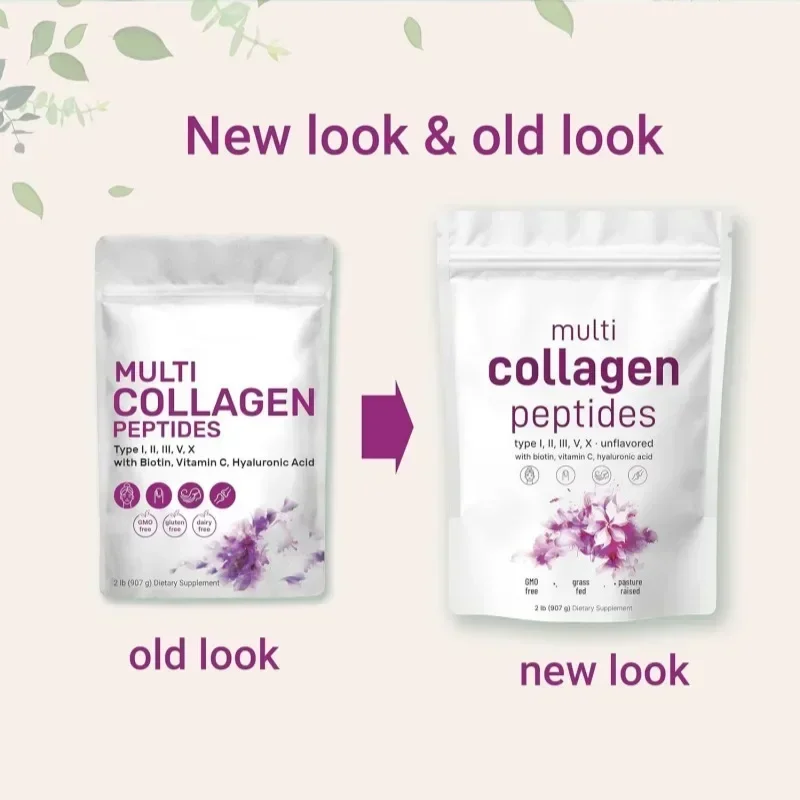 New 907G Multi Collagen Peptide Powder Tightens Skin Antiwrinkle Firmness Elasticity Moisturizes Skin Gifts