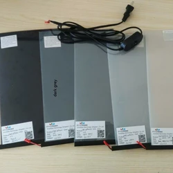 A4 Samples With Controller Of Self-adhesive PDLC Black Smart Film Electric Film Dimmable Tint Intelligent Glass Film