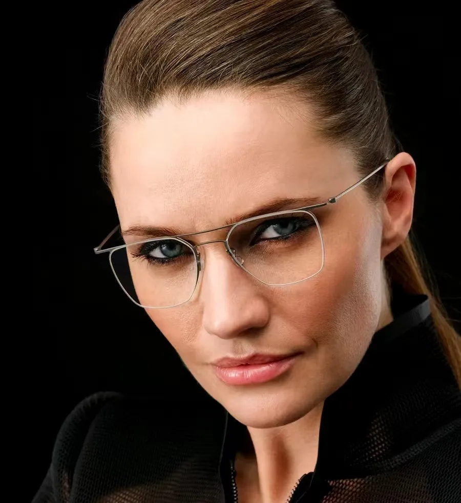 Fashion Design Style Denmark Brand Double-beam Titanium Glasses Frame Men Ultralight Square 5502 Eyeglasses Women Eyeglass frame