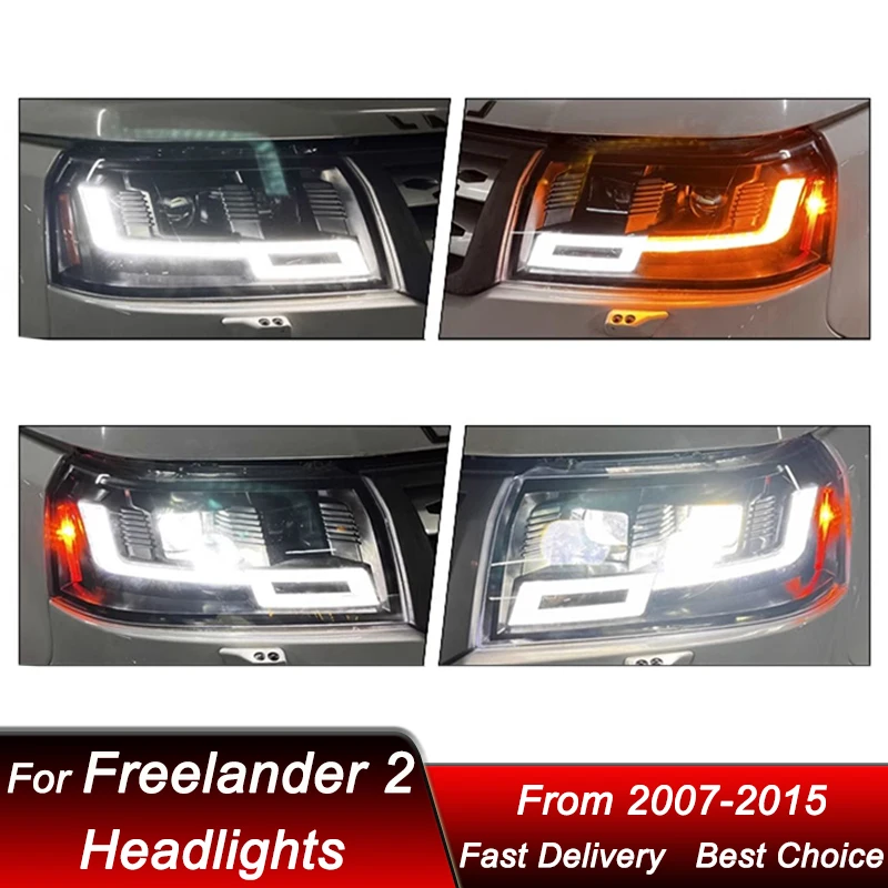 Car Headlights For Land Rover Freelander 2 2007-2015 new style full LED Headlamp Assembly Upgrade Projector Lens Accessories Kit