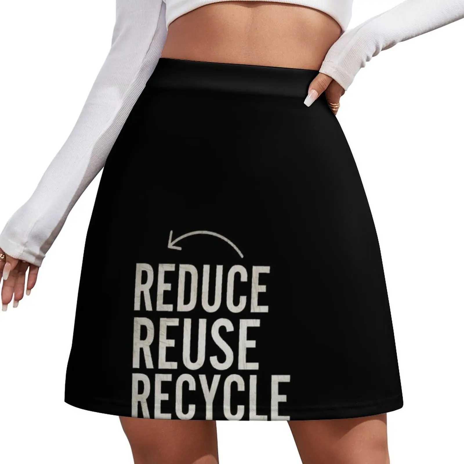 reduce reuse recycle Mini Skirt Woman clothing chic and elegant woman skirt Summer dress Mini Skirt