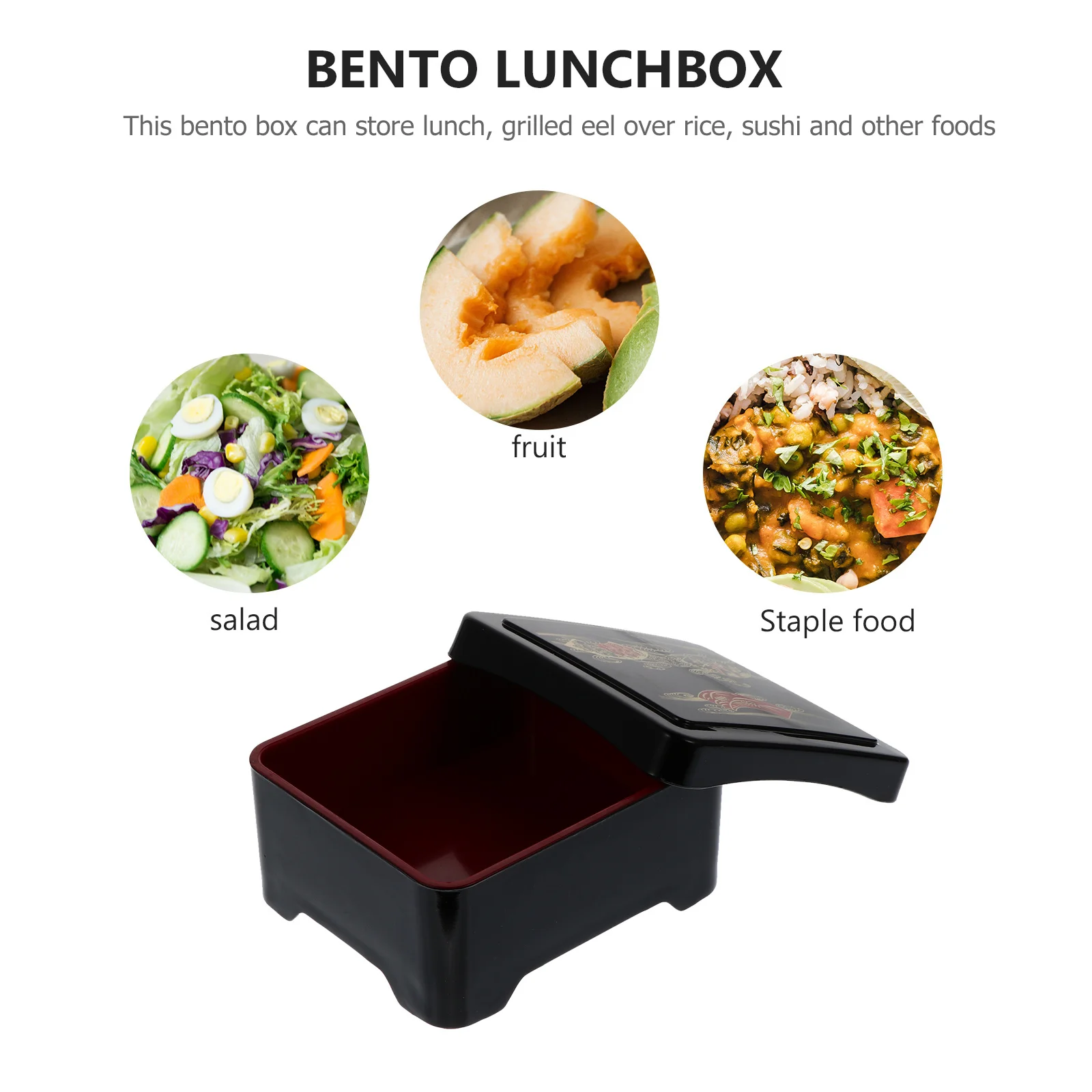 

1Pcs Bento Box Material for Grilled Eel Sushi Lunch Leak-Proof Dustproof Large Capacity Portable Meal Prep Containers